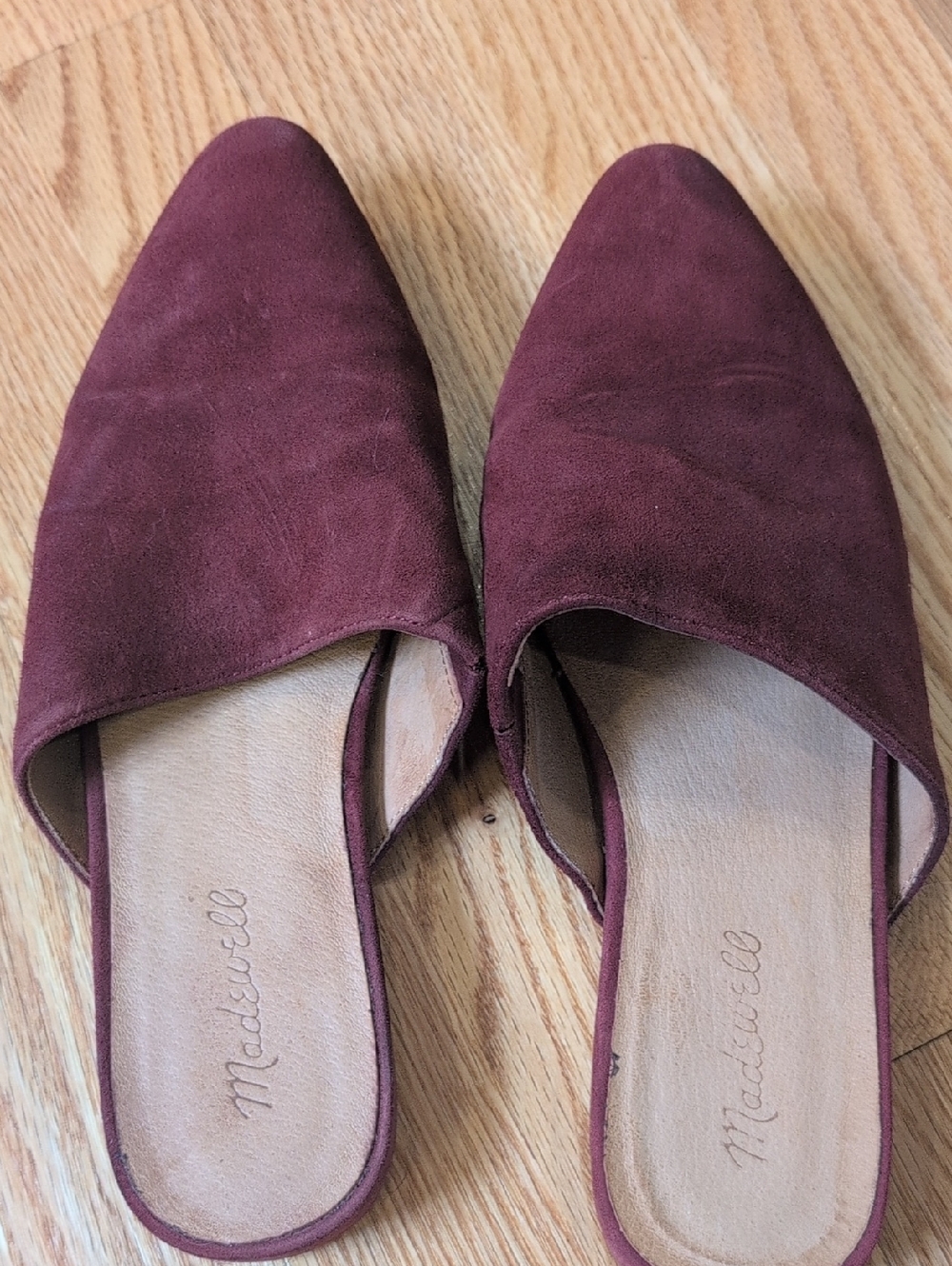 Madewell Women's Burgundy Slides Size 8